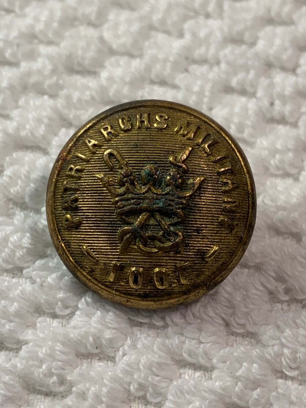 Vintage Patriarchs Military Button